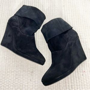 M4DE Melanie Suede Wedge Bootie